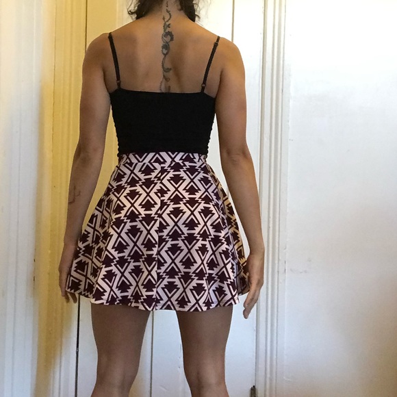 XS Dark Purple Skater Girl Skirt - Picture 4 of 6